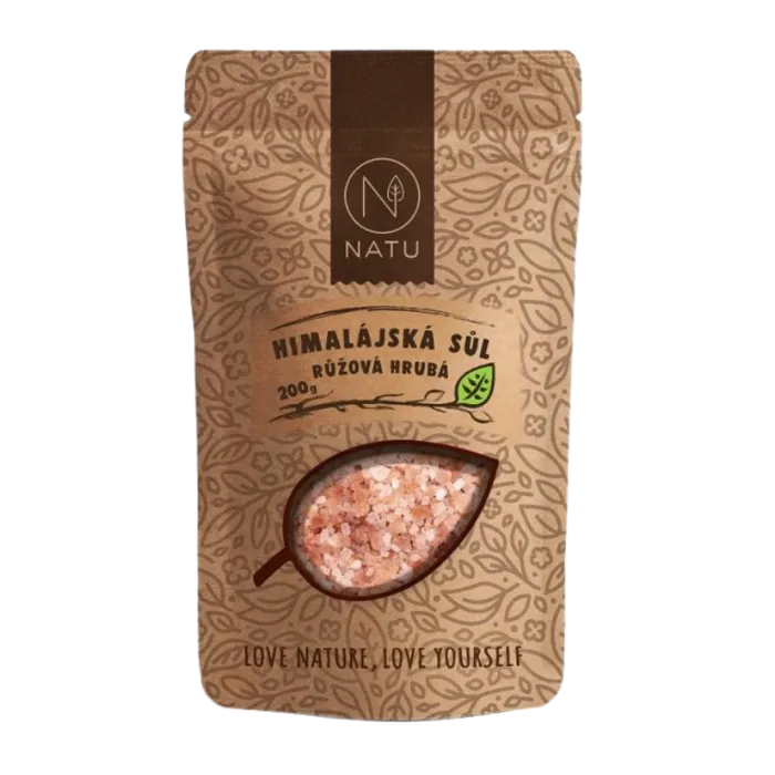 NATU Sůl himalájská růžová hrubá 200 g